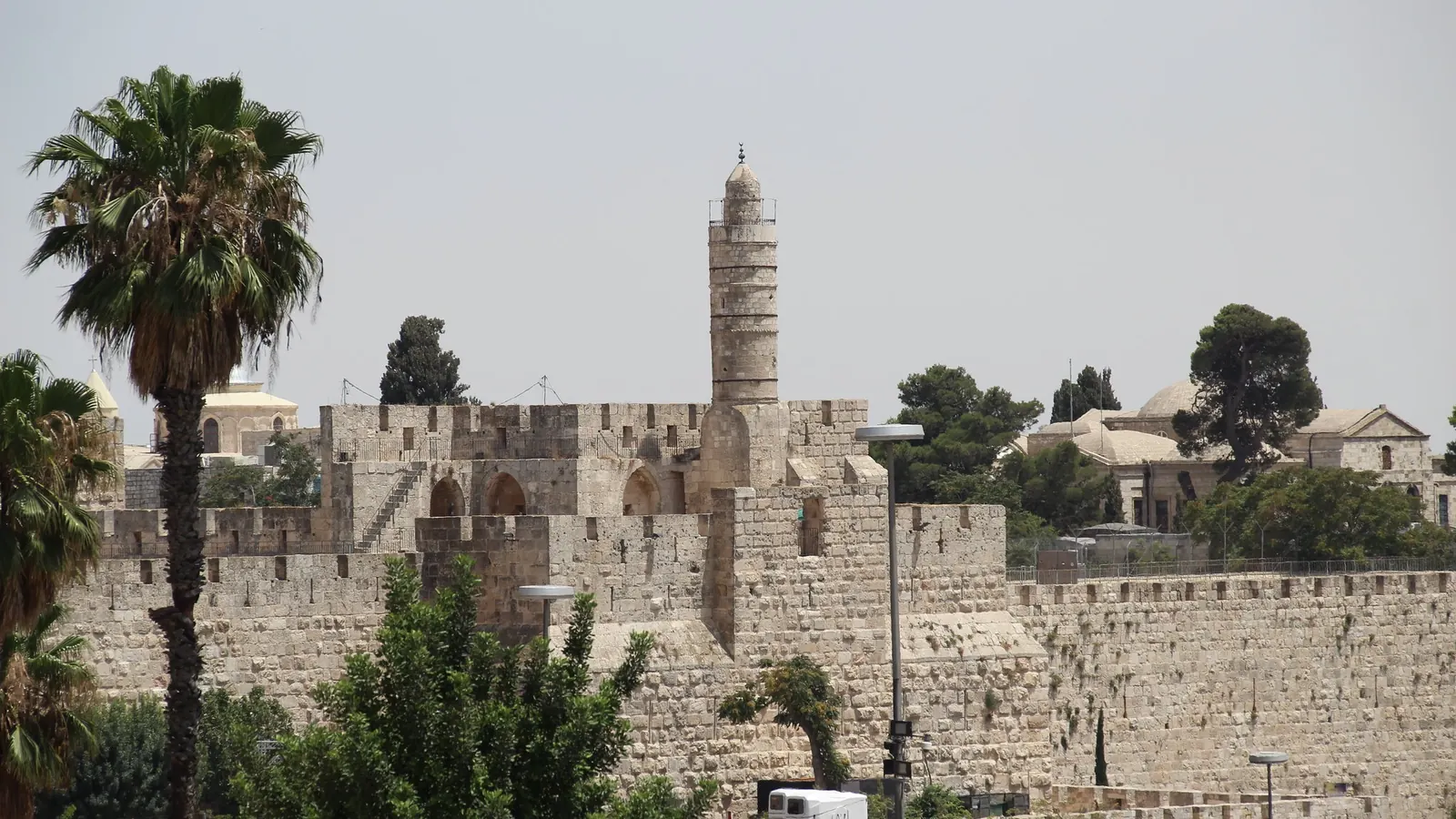 The Tower of David and the walls of the Old City of Jerusalem