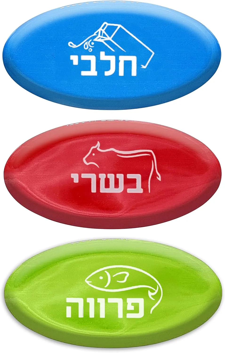 Meat, dairy and parve plaques in Hebrew (6)