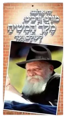 Laminated picture of the Rebbe (45 x 25 cm)